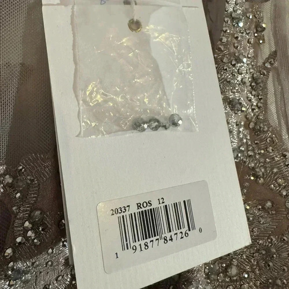 MAC DUGGAL Embellished Bow Belt Illusion Long Sleeve A Line Dress Style 20337 - Picture 5 of 7